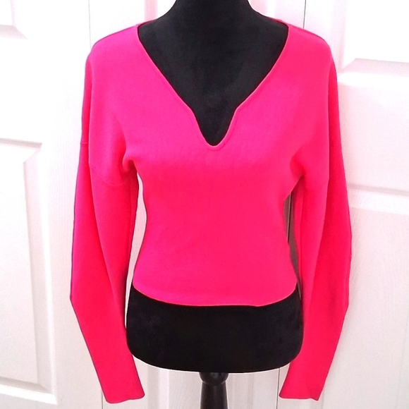 Esteban Cortazar Hot Pink Pullover Sweater Size M - Picture 3 of 12